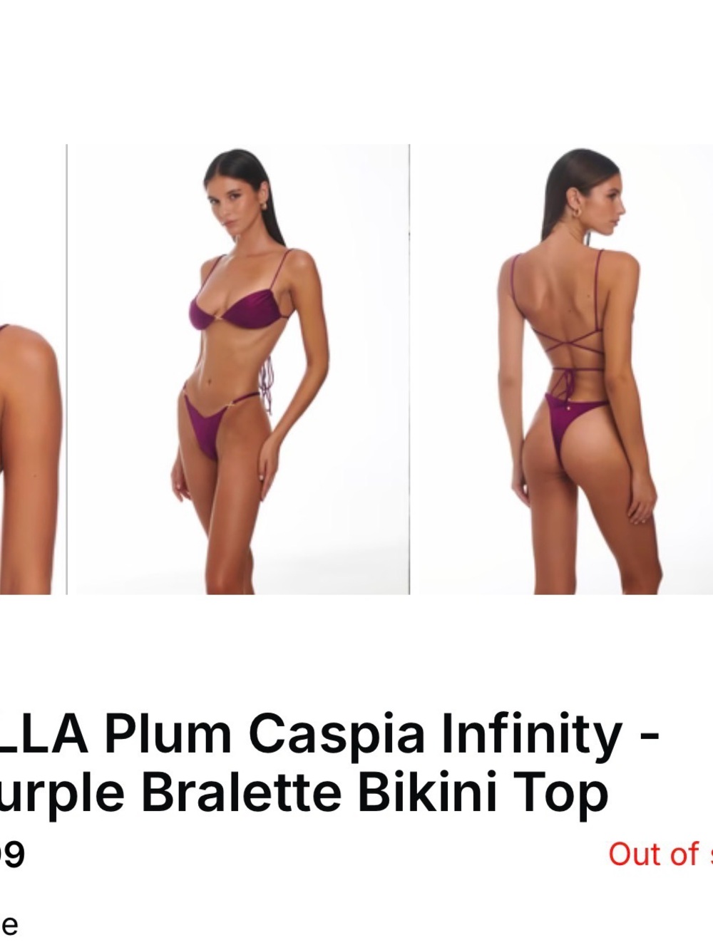 Liora Plum Caspia Bikini Top & Bottom Set - Plum - Picture 3 of 7